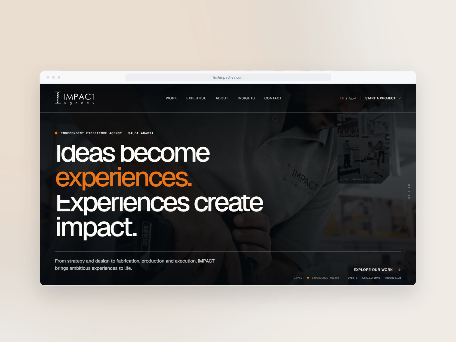 تصميم موقع Impact Agency