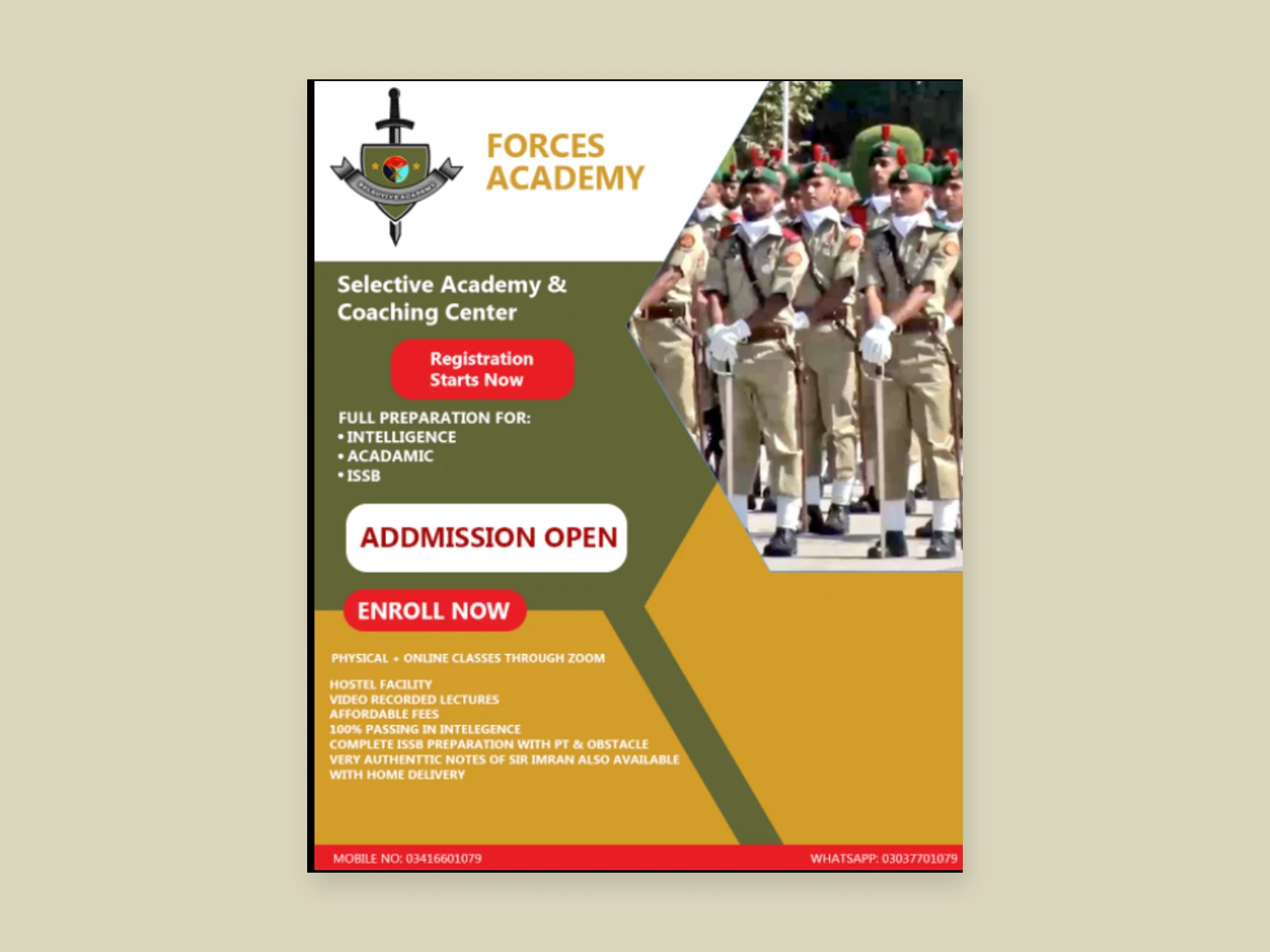 Forces Academy — التصاميم الاجتماعية